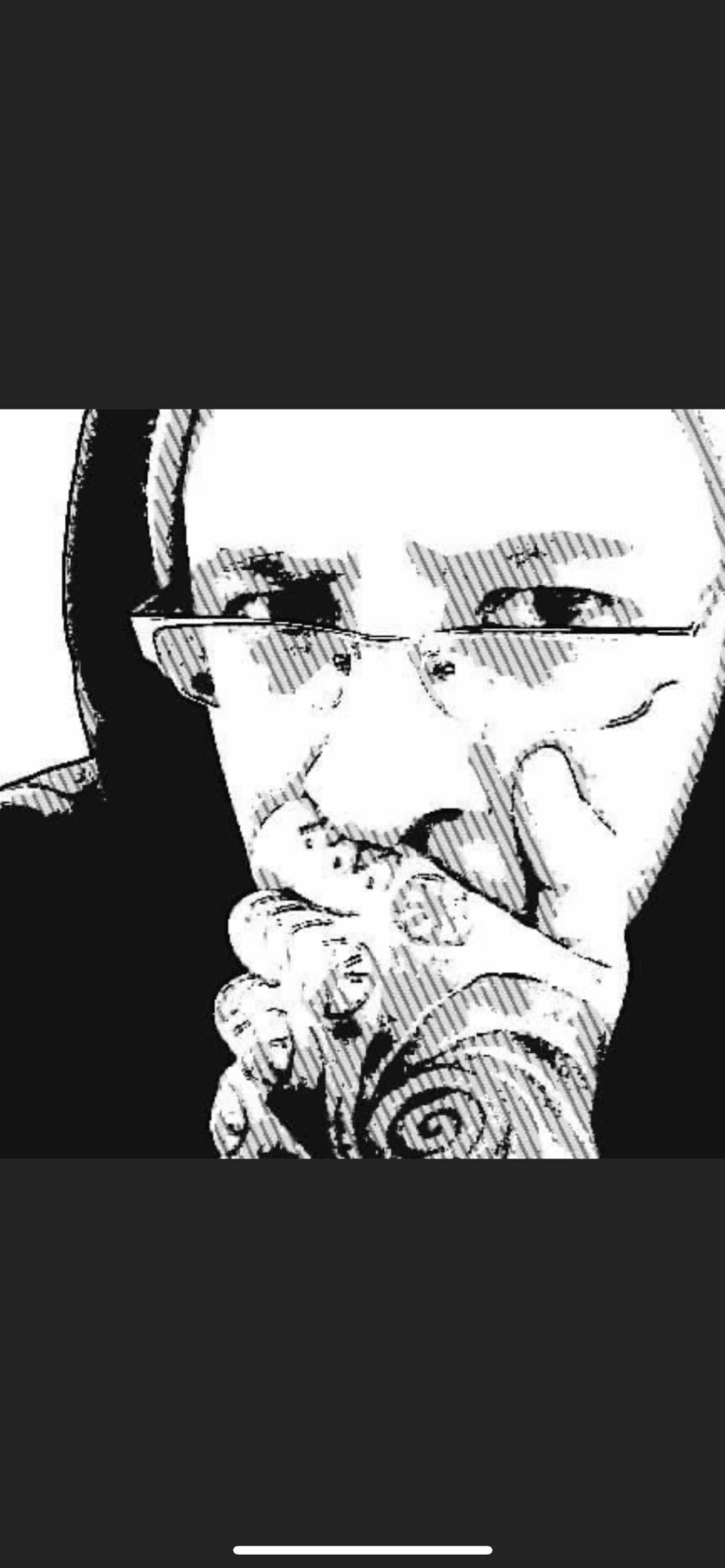 Cartoon illustration of a person wearing hoodie